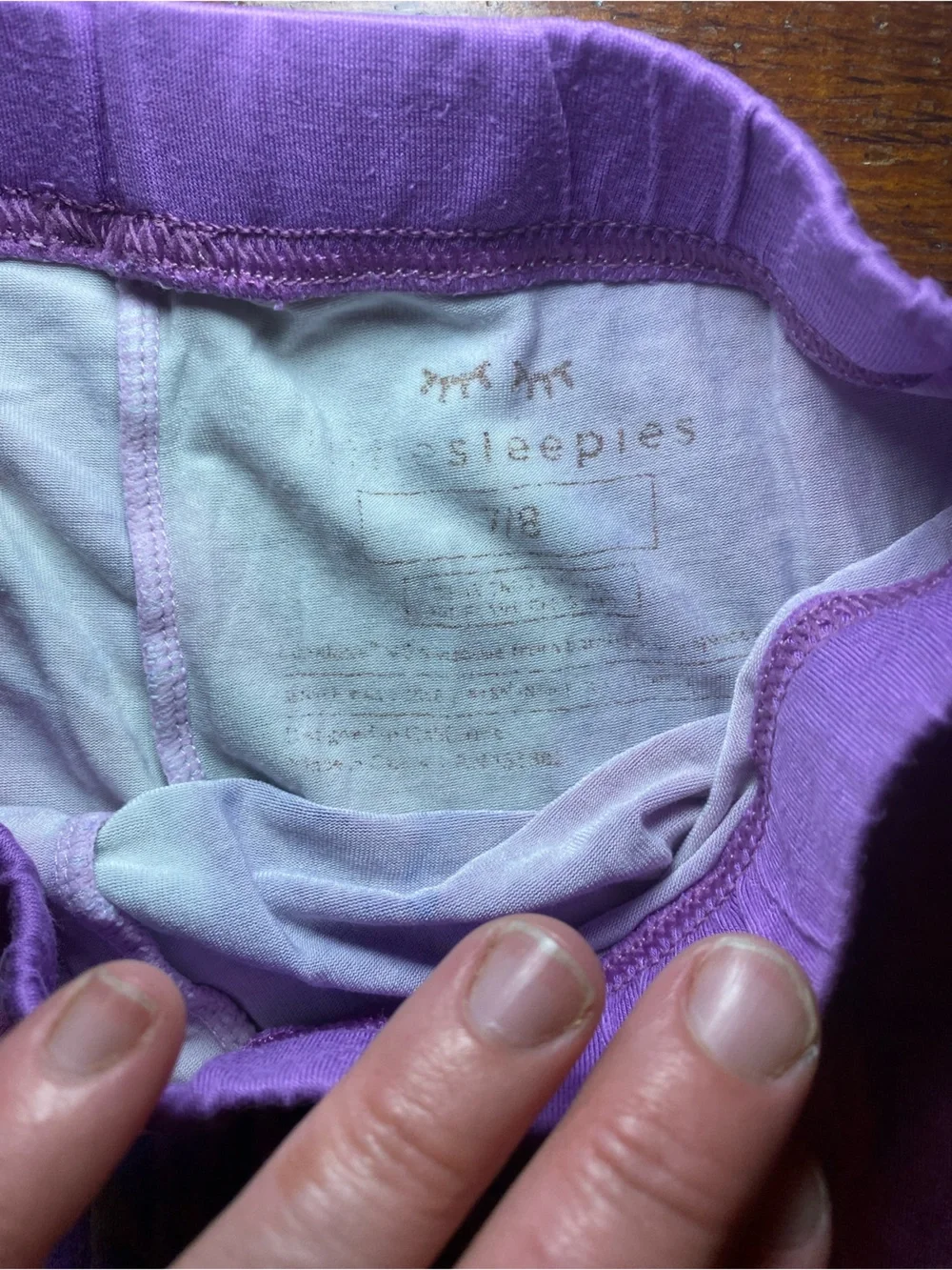 Little Sleepies soft purple